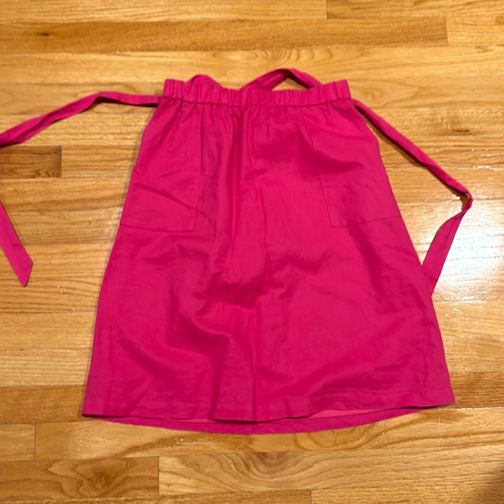 J crew knee length skirt, magenta with pockets